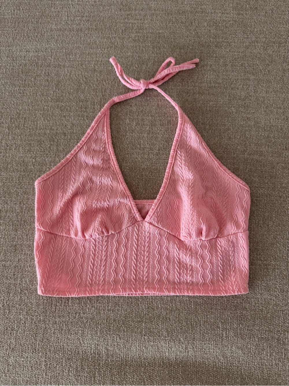 Pink Halter Swim Top